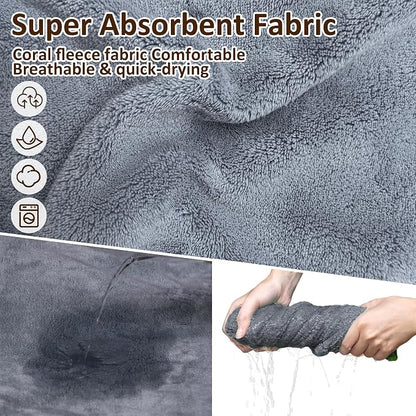 Soft Dog Bathrobe Fast Drying Dog Coat, Super Absorbent Dog Towels for After Bath, Microfiber Pet Robe Adjustable Collar & Belly Warm Keeping Dogs Coat for Pet Dogs & Cats (Grey, Small)