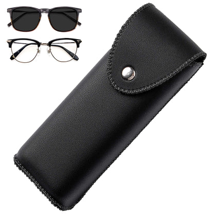 PU Leather Eyeglasses Case on Belt, Hard Eyeglass Case, Glasses Holder Belt Loop, Small Case For Eyeglass, Glasses Cases, Small Sunglasses Case, Reading Glasses Case Classy Style Black