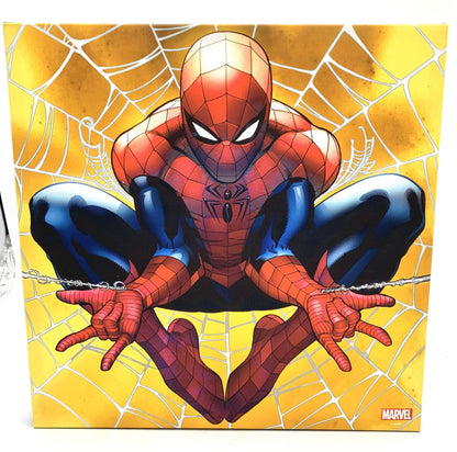 Silver Buffalo Spider-Man 15x15 inch Canvas Wall Art - Spiderman Shooting Webs Picture Poster Wall Decor