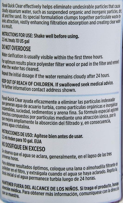 Fluval Quick Clear for Aquarium Water Treatment, 4-Ounce