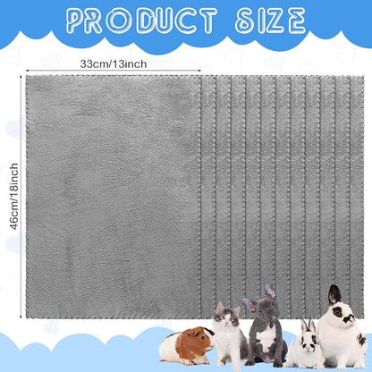 Thyle 12 Pcs Washable Pee Pads for Dogs Reusable Waterproof Training Puppy Pads Bulk Absorbent Pet Whelping Small Dog Mats for Crate Bed Sofa(Gray,13 x 18 Inch)