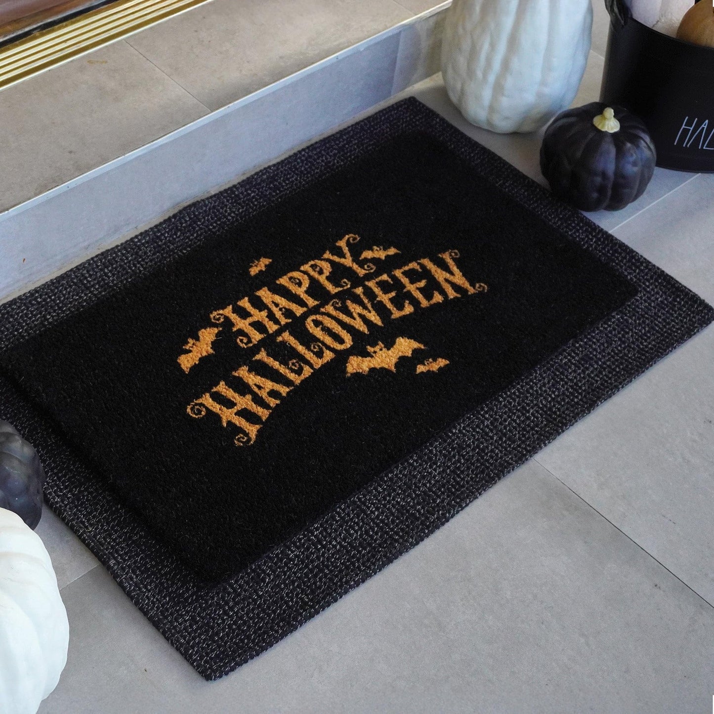 THEODORE MAGNUS Halloween Door Mat - Welcome Mat for Front Door with Non-Slip Backing - Durable Doormat - Perfect for Outside Entrance Matt - Outdoor/Indoor - Festive Fright - 17" x 30"