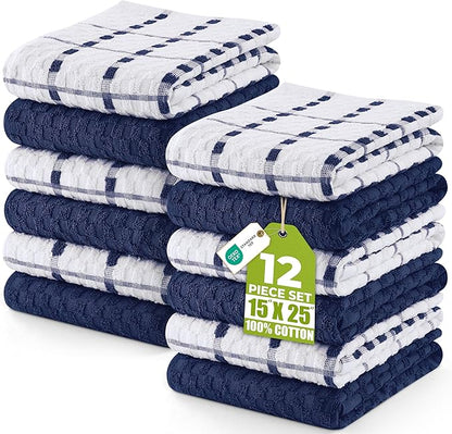 Utopia Towels - Kitchen Towels 12 Pack, 15 x 25 Inches, 100% Ring Spun Cotton