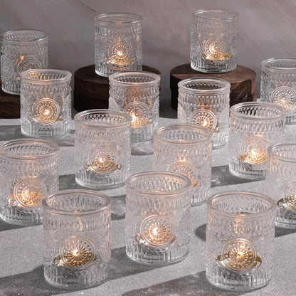 30 Pcs Clear Glass Votive Candle Holders, Wedding Tealight Holders