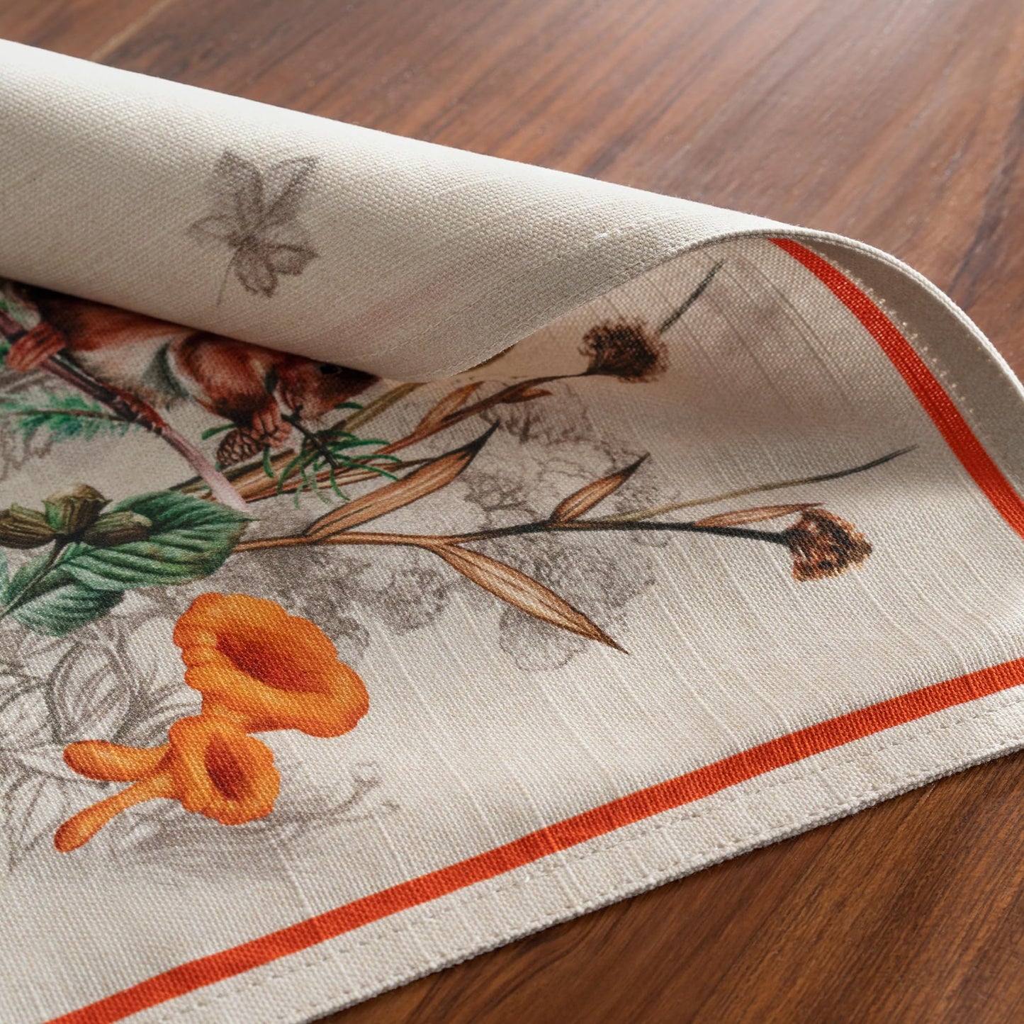 Maison d' Hermine Placemats Set of 4 100% Cotton Washable Cloth Place Mats, Reusable Table Mats for Thanksgiving Christmas Decorations Kitchen Dining Party Wedding Restaurant (Recolte, 13" x 19")