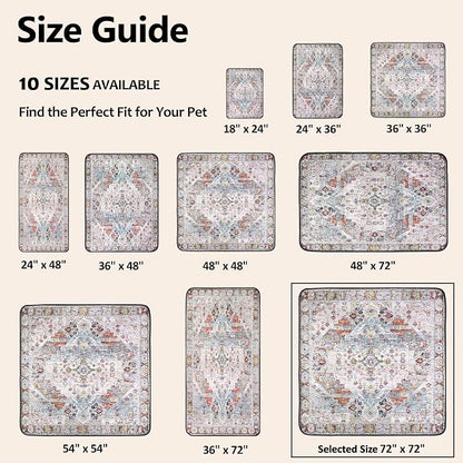 Washable Pee Pads for Dogs, Reusable Puppy Potty Training Pads, Ultra-Absorbent Thick Waterproof Leak-Proof Non-Slip Pads & Mat for Crate, Playpen, Floor, Whelping & Housebreaking , 1 Pack 72"x72"