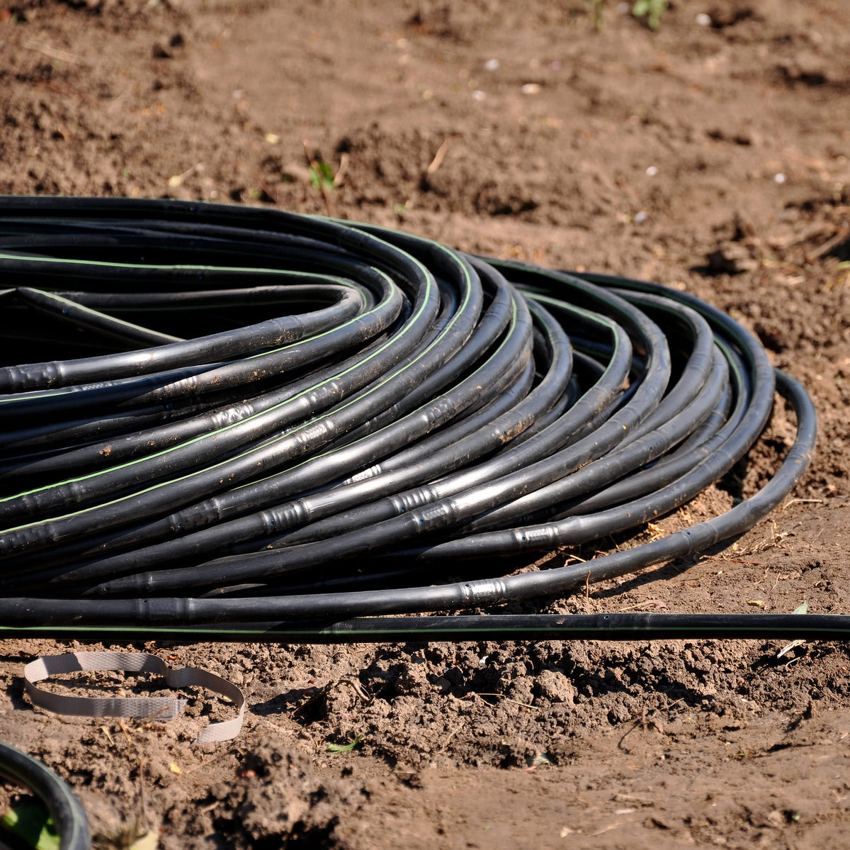 (100' ft Roll) - USA Made - 1/4-Inch x Irrigation/Hydroponics Dripline with 6-Inch Emitter Spacing (Brown) (100' Foot Roll)