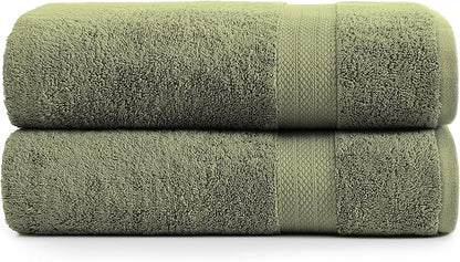 LANE LINEN 100% Ring Spun Cotton Luxury Bath Sheet 2 Pcs