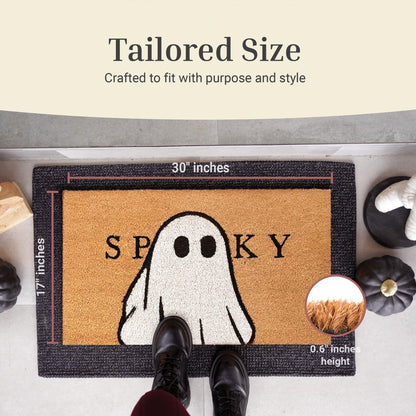 THEODORE MAGNUS Halloween Door Mat - Welcome Mat for Front Door with Non-Slip Backing - Durable Doormat - Perfect for Outside Entrance Matt - Outdoor/Indoor - Spooky - 17" x 30"