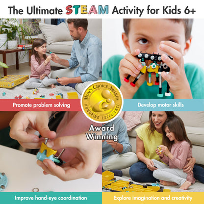 The Off Bits Educational STEM Toys for 6+: Robot Toy Building Sets, 3-in-1 Engineering Kit for Boys and Girls, Build Your Own STEM Building Toys with Endless Possibilities (Family Kit)