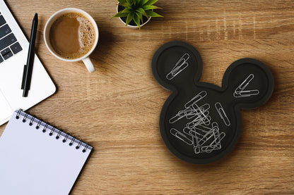 Jay Franco Disney Mickey Mouse Soap Dish - Black Resin Sponge Holder/Jewelry Dish - Bathroom Décor