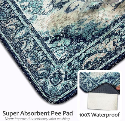 Washable Pee Pads for Dogs, Reusable Puppy Potty Training Pads, Ultra-Absorbent Thick Waterproof Leak-Proof Non-Slip Pads & Mat for Crate, Playpen, Floor, Whelping & Housebreaking , 2 Pack 36"x36"