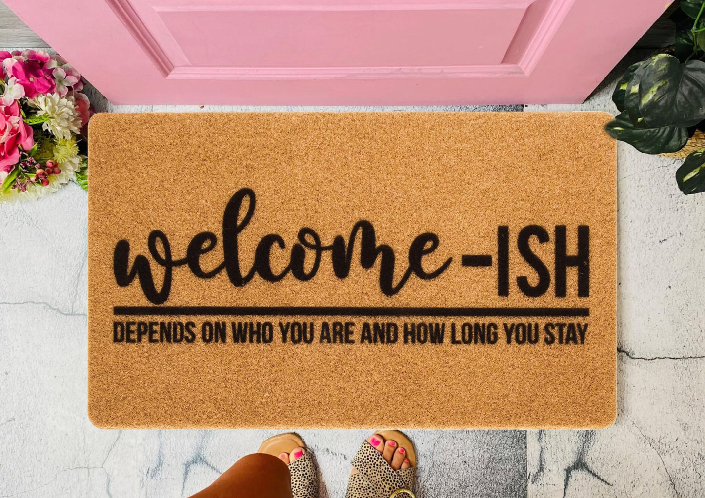Funny Outdoor Non-Slip Coir-Doormats - 17"x30" Entrance Front-Door Mats Welcome Home Decor