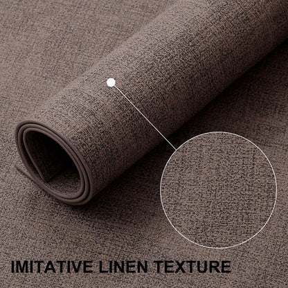 homing Faux Leather Heat Resistant Placemats 6 Packs, Waterproof Wipeable Dining PU Place Mats for Indoor & Outdoor, Easy to Clean, Brown
