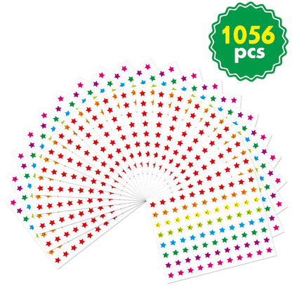 6 Pack Multi-Color Dry Erase Incentive Chart/Chore/Responsibility/School Attendance/Homework Progress Tracking Chart, 6 Pack in Multi-Color, 36 Rows X 25 Columns (17" x 22.5") with 1056 Stars