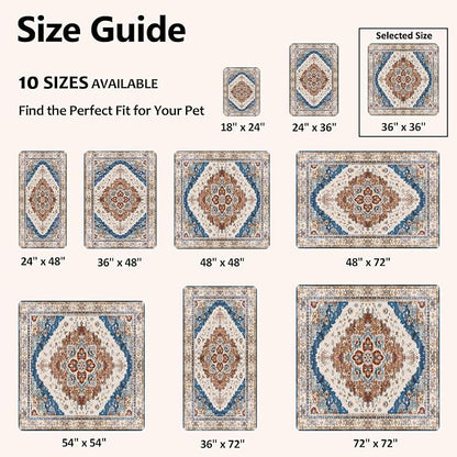 Washable Pee Pads for Dogs, Reusable Puppy Potty Training Pads, Ultra-Absorbent Thick Waterproof Leak-Proof Non-Slip Pads & Mat for Crate, Playpen, Floor, Whelping & Housebreaking , 2 Pack 36"x36"