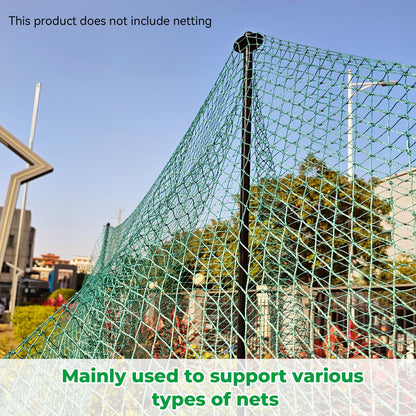 JPOIP 72 Inch Garden Stake Netting Support, Black Heavy Duty Powder Coated Steel Frame for Garden Fencing, Plant & Crop Protection from Wildlife (12 Sets)