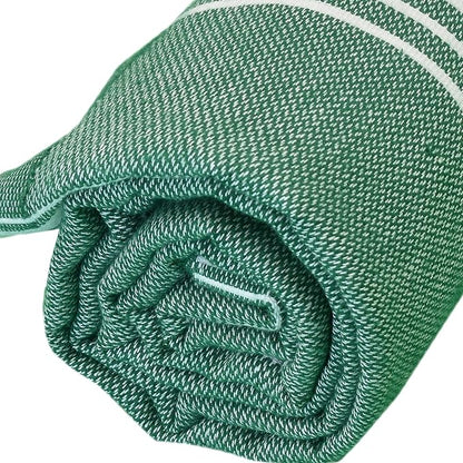 Bersuse Towels Anatolia XL Beach Blanket Throw Blanket Turkish Towel 100% Cotton Extra-Large Quick-Dry Lightweight Premium Peshtemal Towel - 61x82 Inches, Forest Green
