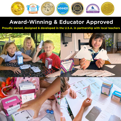 Award-Winning Math Flash Cards – 711 Multiplication & Division Facts (0–12) – Jumbo Cards (3.1” x 5.2”), Visual Aids, 2 Dice, Games, Charts & Mastery Divider Tabs – Grades 3–6 Classroom & Homeschool