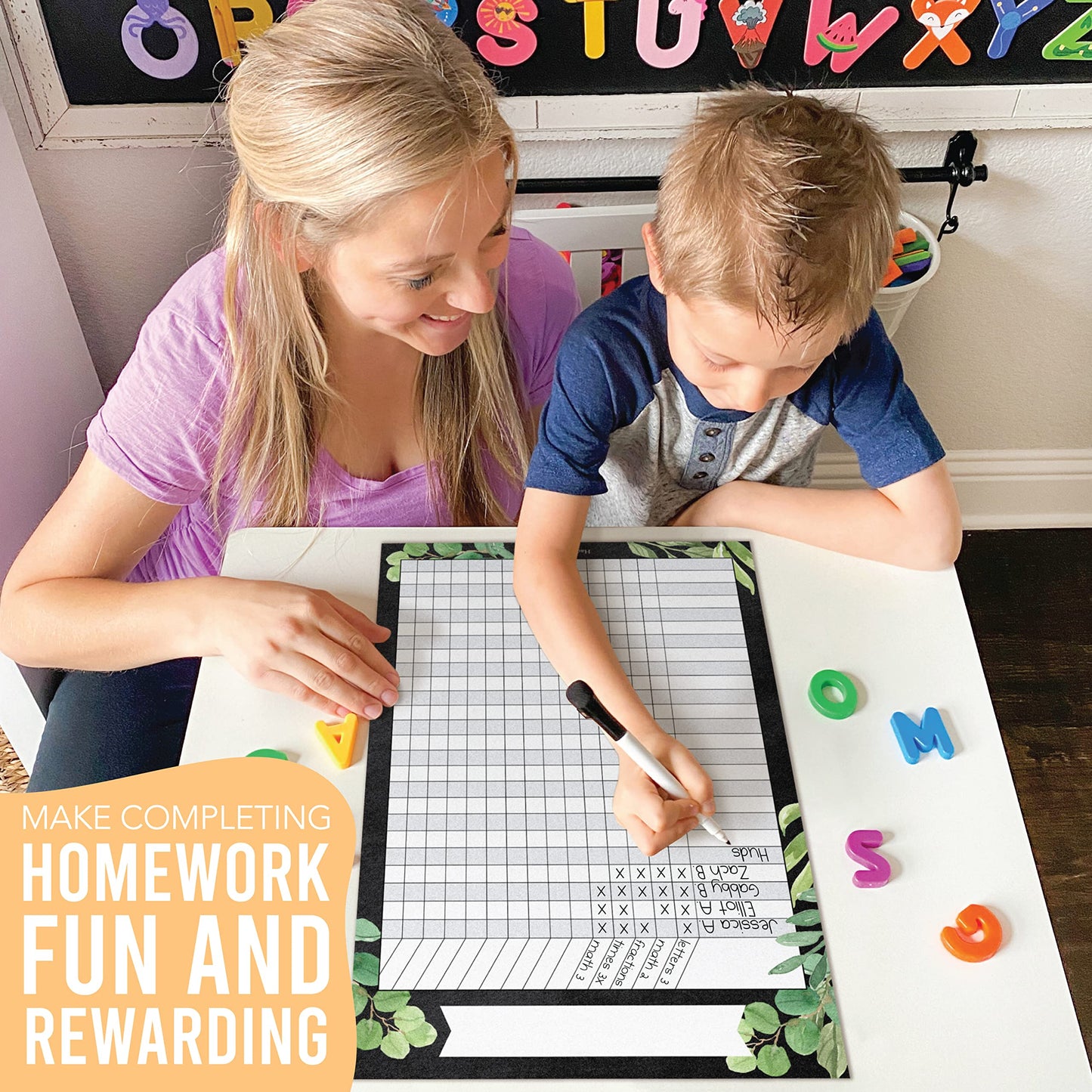 Attendance Chart for Classroom Management - 8 Incentive Chart for Classroom Essentials, 11x17 Student Behavior Charts and Homework Tracker, Teachers Class Attendance and Assignments Log