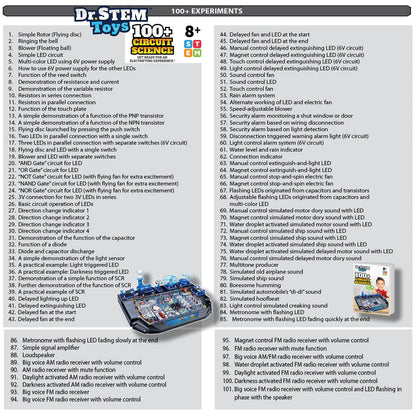 Dr. STEM Toys Circuit Science Kit, Includes Over 100 Electrical Experiments with Lights, Sounds, and Action - for Boys and Girls Ages 8+