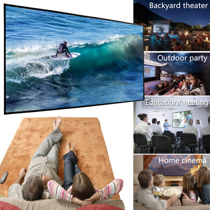 Portable Projector Screen 120 inch with Stainless Telescopic Pole Frame