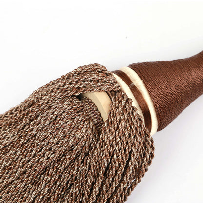 HedongHexi 2 Pack Large Tassel Curtain Tiebacks, Luxury Curtain Rope Tie Backs, Home Decorative Holdbacks Braided Tassel Tie-Backs (Dark Coffee, 2 Pack)