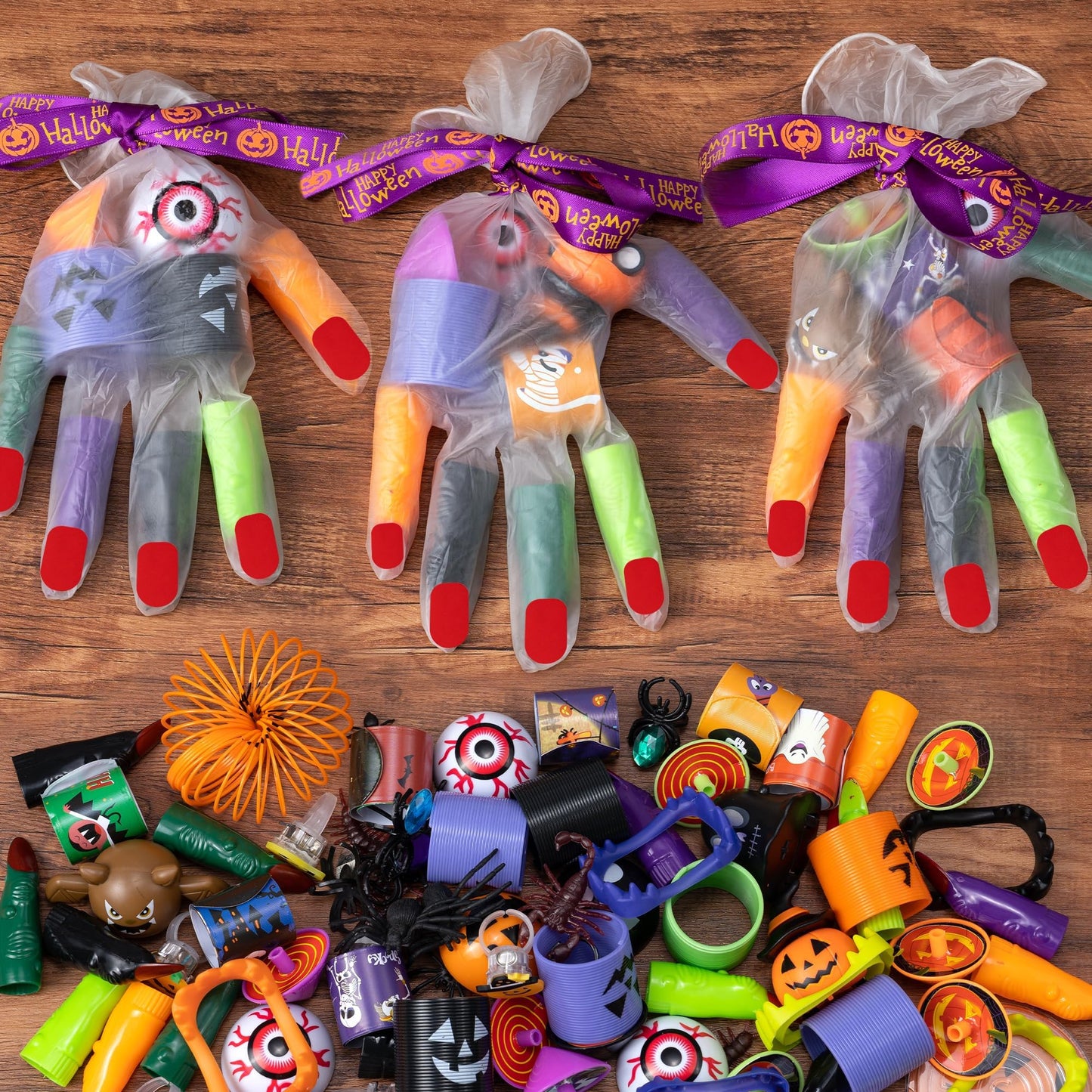 DMIGHT Halloween Party Favors - 193pcs Stuffed Toys Bulk Birthday Party Decorations, Goodie Bags for Party Supplies, Halloween Games for Kids