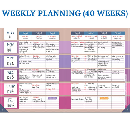 Carson Dellosa Education Crafty & Cool Teacher Planner 2026-2027, Undated 8"x11" Lesson Plan Book With Stickers, Class Schedule,Weekly Calendar, ... Haves, Homeschool Essentials, School Supplies