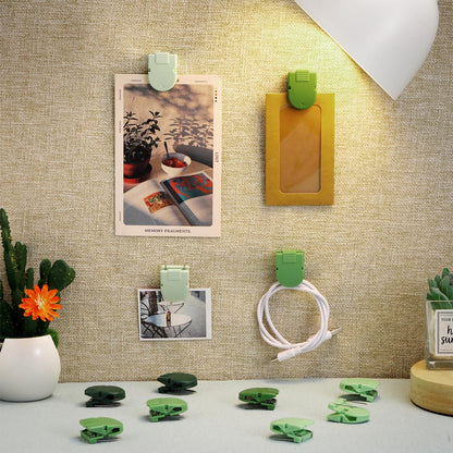 Feifeiya 15 Pcs Cubicle Clips Fabric Panel Cubicle Accessories Fabric Partition Panel Wall Clip Office Photos Wall for Notes Memos Standard Size, 40-Sheet Capacity (Sage Green)