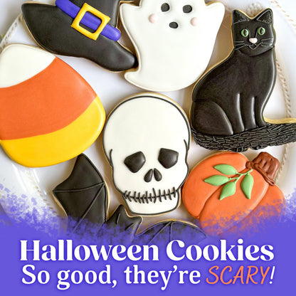 Ann Clark 3-Pc. Halloween Cookie Cutter Set, Made in USA, Small Bat, Large Pumpkin, Ghost