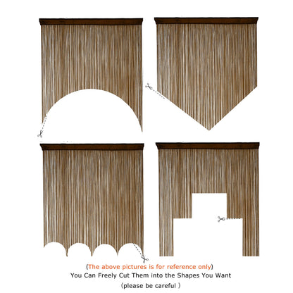 YaoYue Doorway String Curtain Door Curtains,Boho Hippie Hanging Fringe Room Divider for Patio Bedroom Closet Kitchen Laundry,Room Window Wall Door Decor(39×79in/100×200cm,Brown)