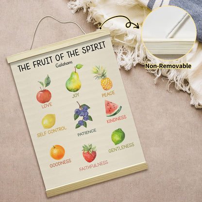 The Fruit Of The Spirit Poster Hanger Frame, Mental Health Christian Posters Canvas Wall Art for Classroom Therapy Office Room Decor, 12x16 Inches -022