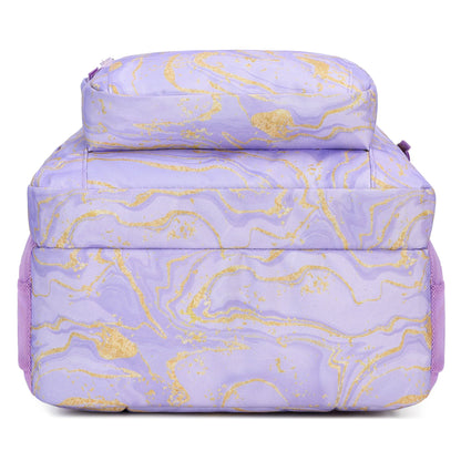 abshoo Classical Basic Marble Womens School Backpack For College Teen Girls Water Resistant Bookbag (Marble Purple)