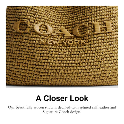 COACH Brooklyn Shoulder Bag 28 in Straw