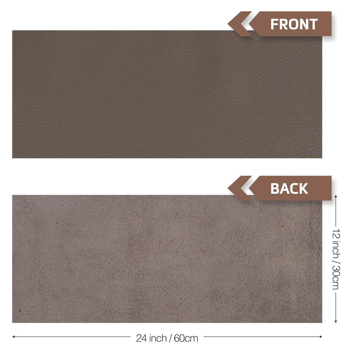 Shkira 24''X12'' Genuine Olive Gray Dotted Leather Sheets for Hobby Workshops - Tooling Square - 2.0MM Thick Genuine Top Full Grain Oil Tan - Thick Leather Pieces