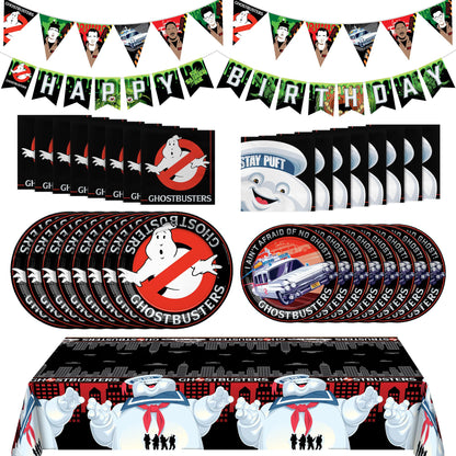 Treasures Gifted Officially Licensed Ghostbusters Party Decorations Serves 16 Guests - Complete Set Ghostbusters Birthday Decorations - Ghostbusters Party Supplies, Ghostbusters Plates & More
