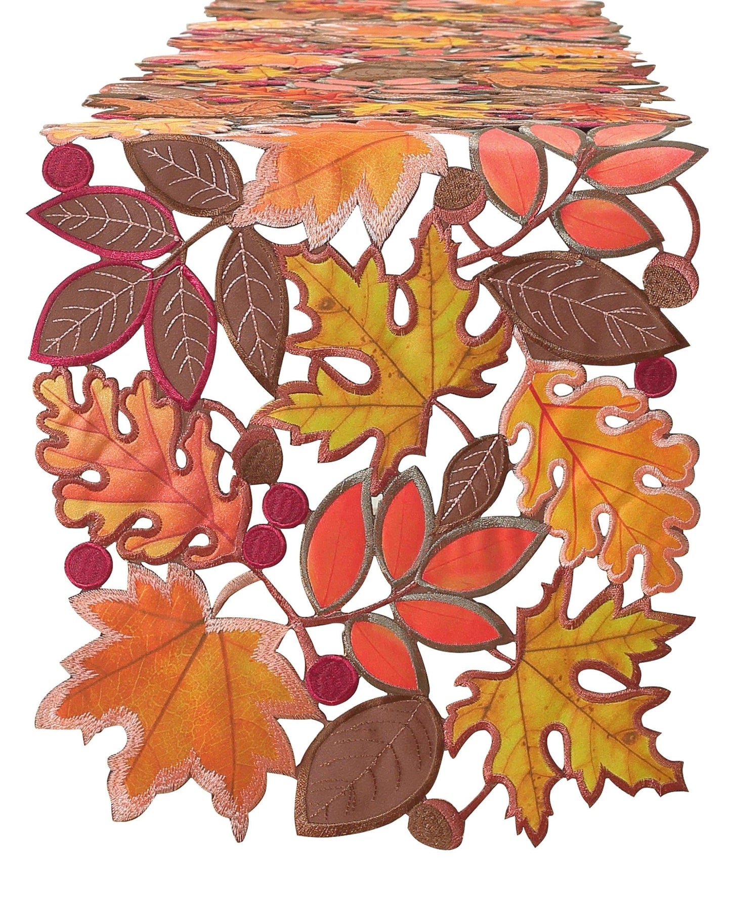 Fall Decorations for Home Fall Table Runner 36 Inches Long with Embroidered Maple Leaf. Thanksgiving Decorations for Dining Room Kitchen Table Seasonal Holiday Harvest Party Decor