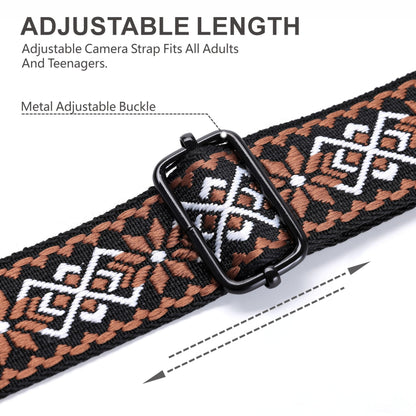 Padwa Lifestyle Adjustable Camera Strap - 1.5" Top Layer Cowhide Head Camera Straps for Photographers, Cotton Adjustable Neck Shoulder & Crossbody Strap Quick Release for All Cameras and Binoculars