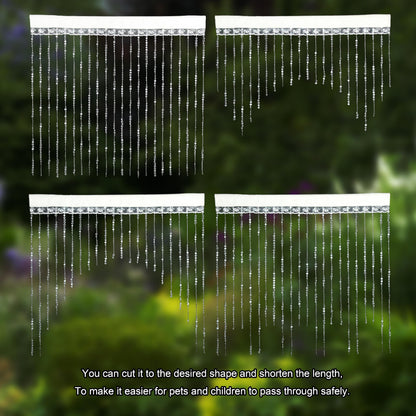 YaoYue Crystal Beaded Curtain Door Curtains Room Divider Hanging Diamond Acrylic Beads for Doorway Hippie Closet Bedroom Wall Window Backdrop Decor (35.5×79in/90×200cm, Crystal)