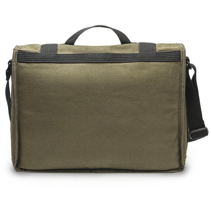 Sweetbriar Classic Premium Messenger Bag with Laptop Compartment - Fits up to 16"" Laptops or Macbooks - Vintage Cotton Canvas Shoulder Bag, Olive Drab