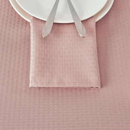 maxmill Cloth Napkins Weaved Texture Pattern Soft Comfortable and Luxury Serviette for Restaurant Family Dinners Weddings Parties and Banquets Set of 4 Pieces, 20 x 20 Inch Pale Blush