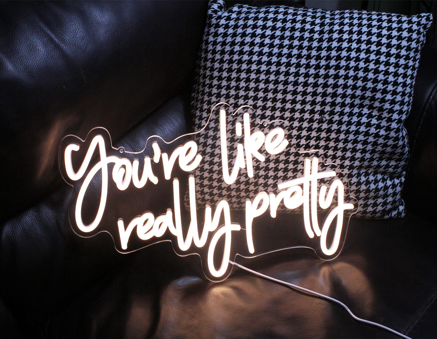 Hello Gorgeous Neon Sign Hello Beautiful Pink LED Neon Lights for Home Wedding Birthday Backdrop Bacelorette Party Wth Dimmable Switch(5V,16.5X10.6inches)