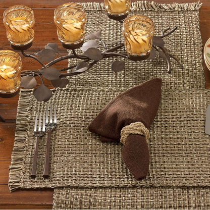 Park Designs Expresso Tweed Farmhouse Table Runner 36 Inch | 13x36 Rustic Dining Table Accessory | Hand Loomed & Rugged Texture | Modern Farmhouse Table Runners 36 Inches