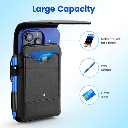 Mopaclle Phone Holster with 360° Rotating Clip,Cell Phone Belt Holder Compatible with iPhone 17 Pro Max/Air,iPhone 16 Pro Max,15 14 Pro Max & Plus,Galaxy S25+/S24+/S23+ & FE Models, Fit with Case On