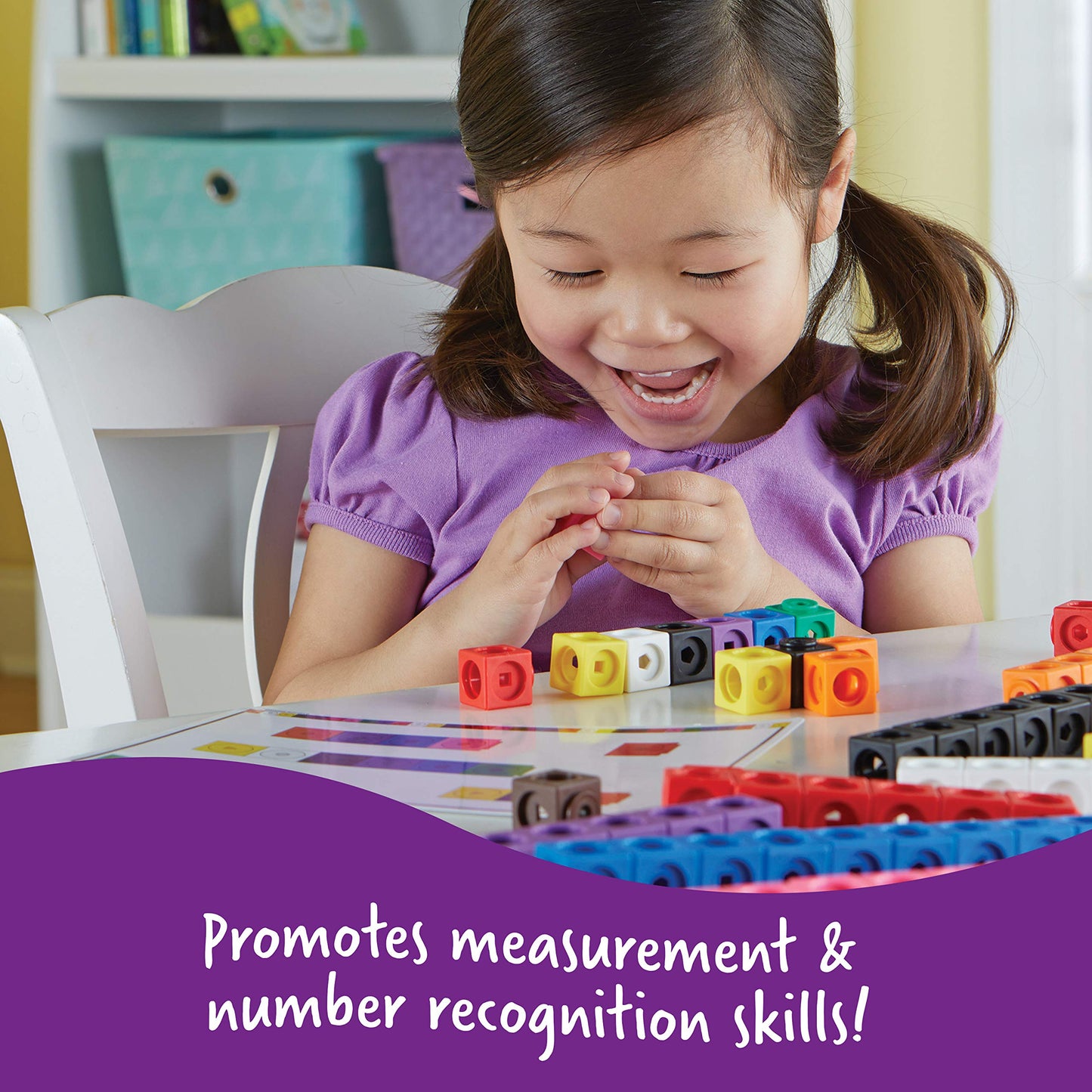 Learning Resources MathLink Cubes Early Math Activity Set - 115 Pieces, Ages 4+, Classroom Must Haves, Preschool Activities, Teacher School Supplies, Toddler Montessori Toys, Math Manipulatives