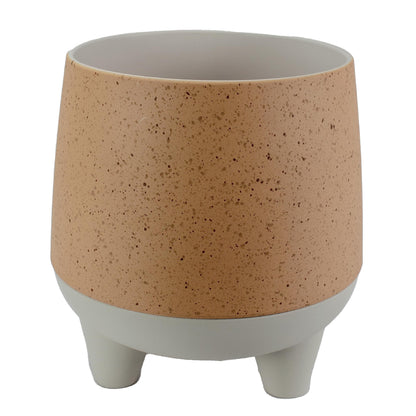 The HC Companies 10 Inch Orion Self Watering Planter - Lightweight Indoor Plastic Plant Pot for Herbs and Flowers, Muted Clay