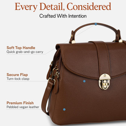 Vegan Leather Purses for Women, Faux Leather Handbags for women, Top Handle Handbags