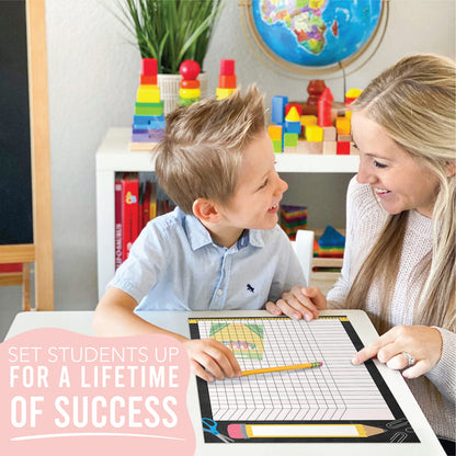 Attendance Chart for Classroom Management - 4 Incentive Chart for Classroom Essentials, 11x17 Student Behavior Charts and Homework Tracker, Teachers Class Attendance and Assignments Log