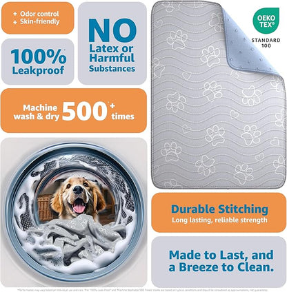 IMPROVIA® Extra-Large Waterproof Dog Mat - Jumbo Washable Playpen Floor Protector, Non-Slip Pet Pad, Heavy-Duty 65"x48"